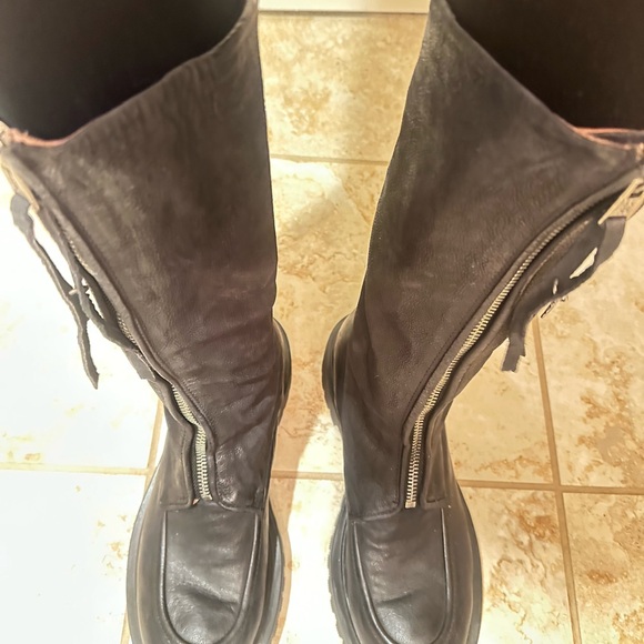 A.S.98 Black Leather Combat Boots Brand New worn once!!! - Picture 10 of 11